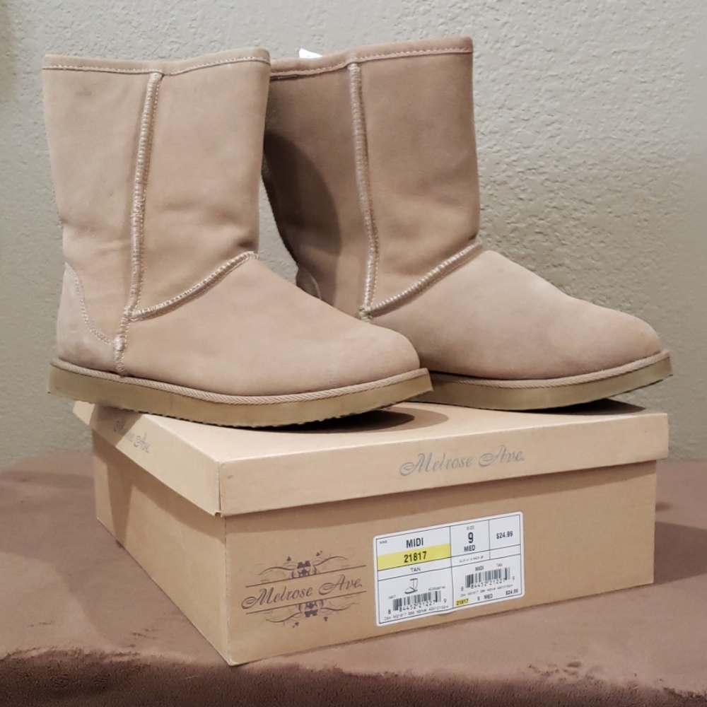 Tan ankle boots
